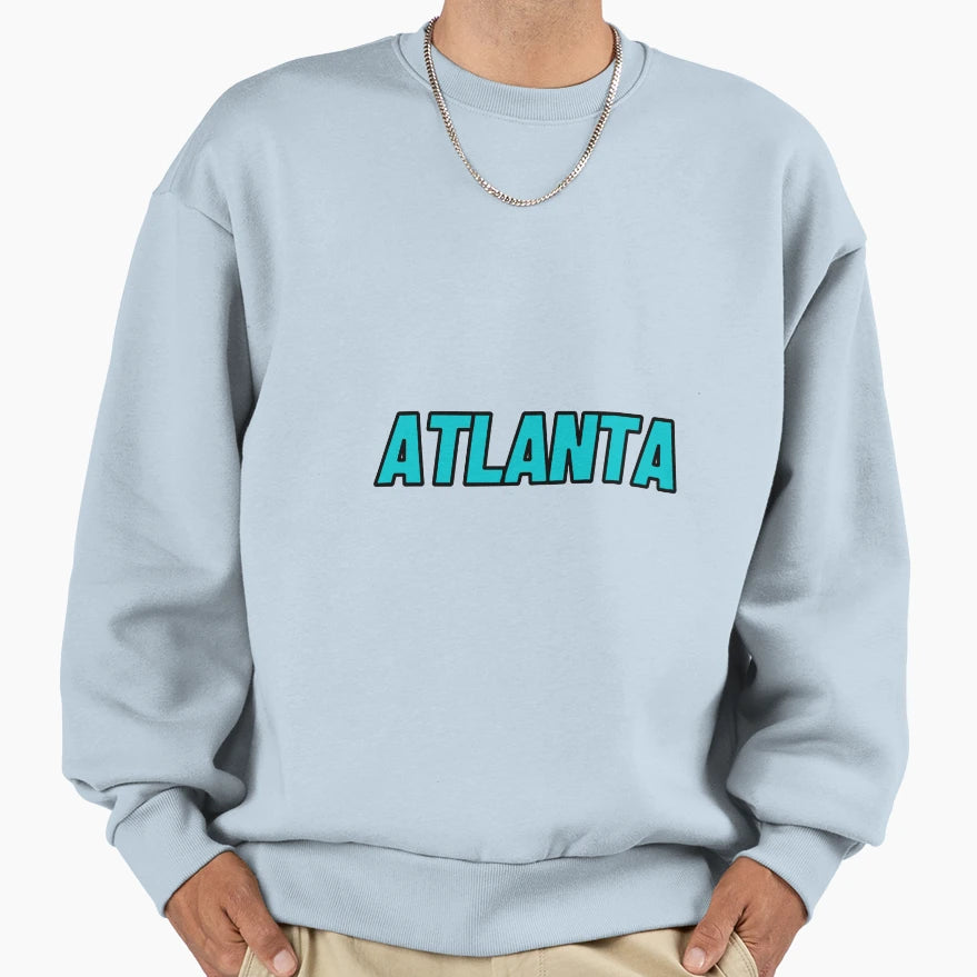Atlanta Outlined Sweatshirt - Trendy Graphic for Adults - T-Shirt, Sweatshirt, Hoodie