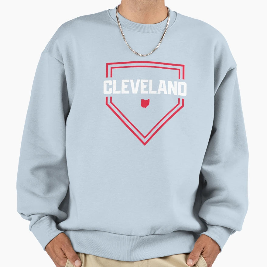 Cleveland Baseball Ohio Home State Sweatshirt - Casual Everyday Wear Unisex - T-Shirt, Sweatshirt, Hoodie