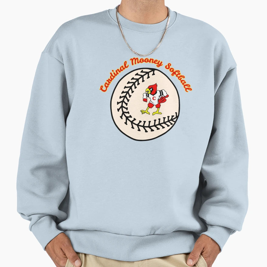 Cardinal Mooney Softball Sweatshirt - Minimalist Print Men Women - T-Shirt, Sweatshirt, Hoodie