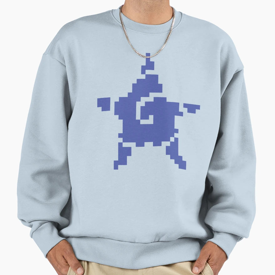 Pixel Star Character Sweatshirt - Unique Graphic Unisex - T-Shirt, Sweatshirt, Hoodie