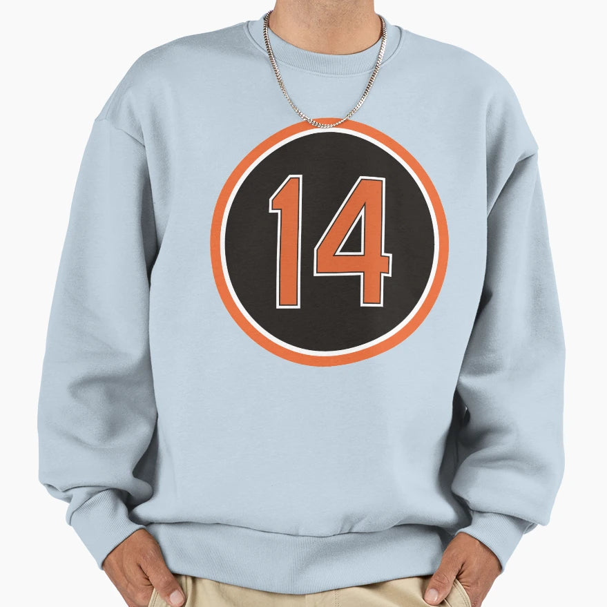 Mike Bordick 14 Jersey Number Sweatshirt - Minimalist Print Men Women - T-Shirt, Sweatshirt, Hoodie