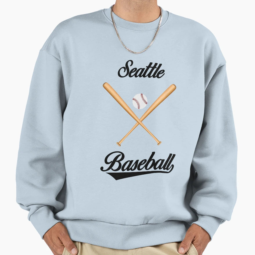 Seattle Baseball And T-Shirt - Aesthetic Graphic for Adults - T-Shirt, Sweatshirt, Hoodie