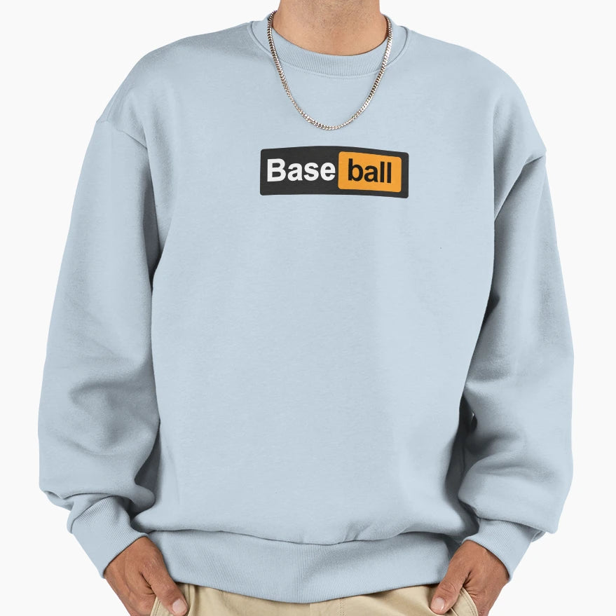 Baseball Sweatshirt - Minimalist Print Men Women - T-Shirt, Sweatshirt, Hoodie