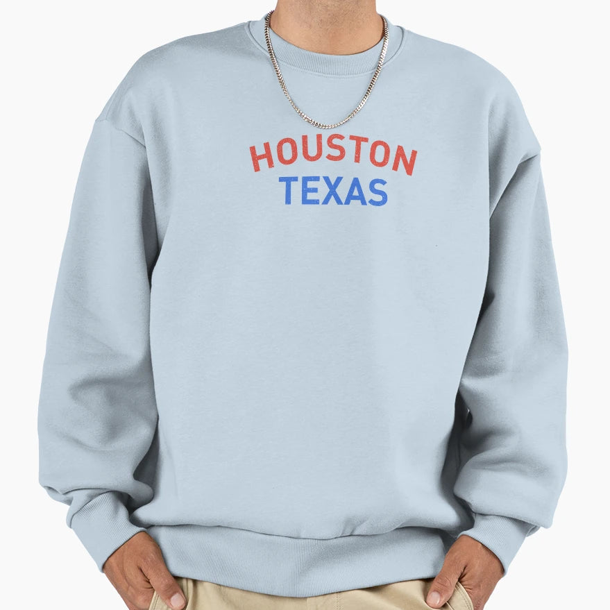 Houston Texas Sweatshirt - Minimalist Print Men Women - T-Shirt, Sweatshirt, Hoodie