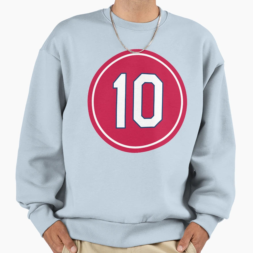 Tony Larussa 10 Jersey Number Sweatshirt - Trendy Graphic Men Women - T-Shirt, Sweatshirt, Hoodie