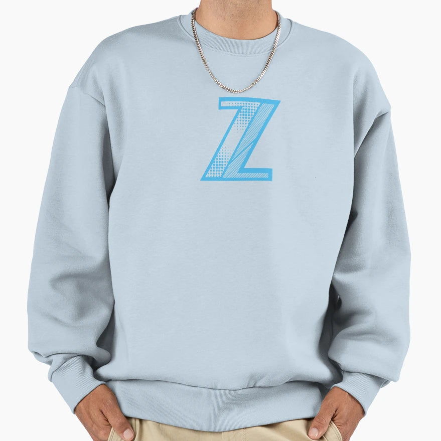 Modern Monogram Initial Letter Z Sweatshirt - Graphic Print for Adults - T-Shirt, Sweatshirt, Hoodie