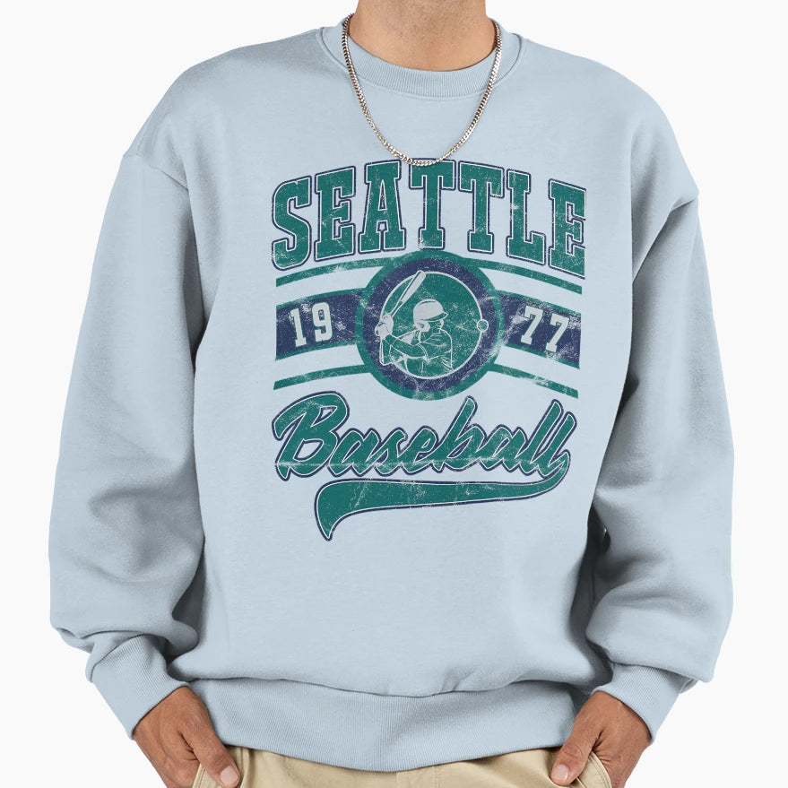 Seattle Baseball Sweatshirt - Trendy Graphic for Adults - T-Shirt, Sweatshirt, Hoodie