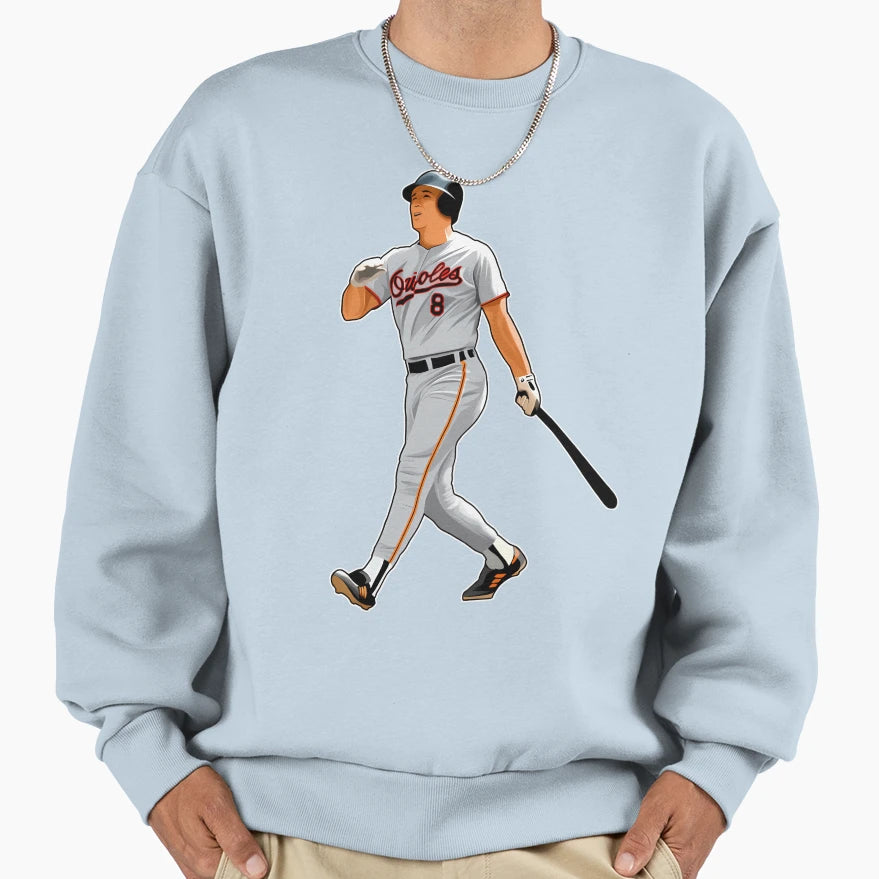 Cal Ripken Jr 8 Hit Homerun Sweatshirt - Aesthetic Graphic Unisex - T-Shirt, Sweatshirt, Hoodie