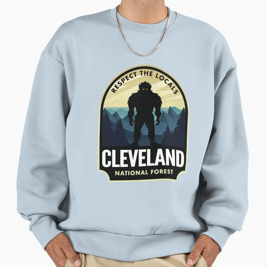 Cleveland California Bigfoot Sweatshirt - Graphic Print for Adults - T-Shirt, Sweatshirt, Hoodie