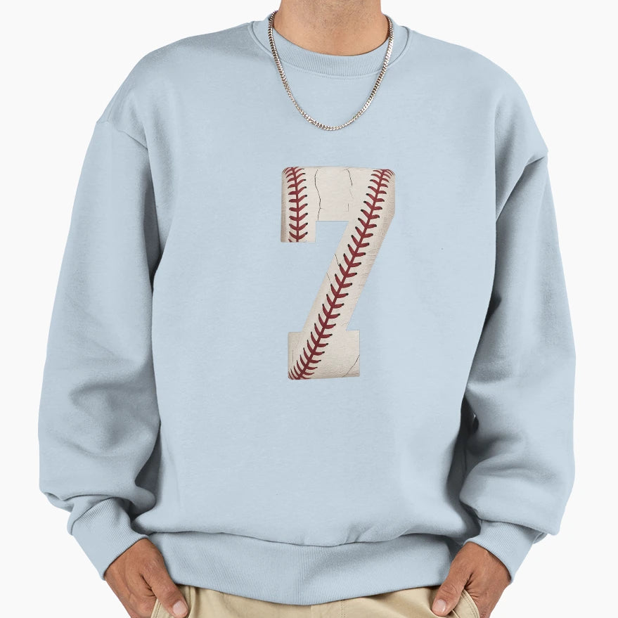 7Th Birthday 2026 Baseball Seven Sweatshirt - Aesthetic Graphic for Adults - T-Shirt, Sweatshirt, Hoodie