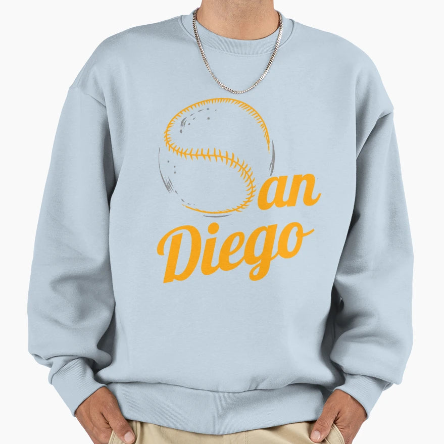 San Diego Baseball California Sweatshirt - Aesthetic Graphic Men Women - T-Shirt, Sweatshirt, Hoodie