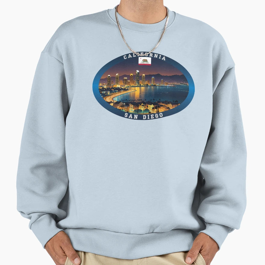 San Diego California Travel Sweatshirt - Graphic Print Men Women - T-Shirt, Sweatshirt, Hoodie