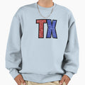 Red And Blue Glitter Tx Sweatshirt - Custom Art Print for Adults - T-Shirt, Sweatshirt, Hoodie