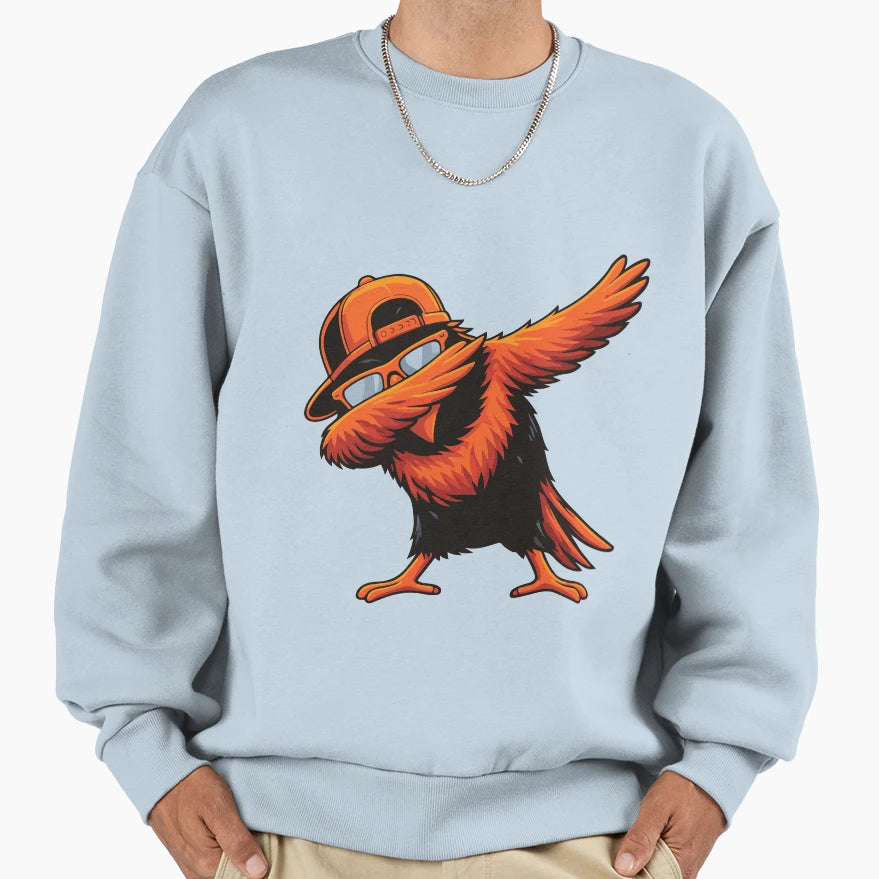 Dabbing Oriole Bird Funny Dance Sweatshirt - Trendy Graphic Men Women - T-Shirt, Sweatshirt, Hoodie