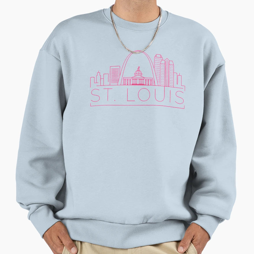 St Louis Silhouette Sweatshirt - Fun Novelty Design for Adults - T-Shirt, Sweatshirt, Hoodie