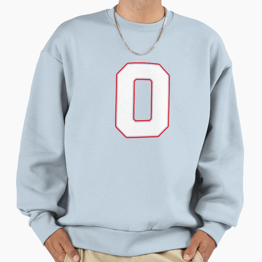 Jersey Number 0 Player Number Zero White T-Shirt - Trendy Graphic Unisex - T-Shirt, Sweatshirt, Hoodie