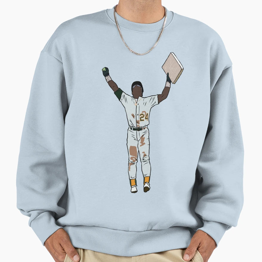 Rickey Henderson Stolen Base Sweatshirt - Graphic Print Unisex - T-Shirt, Sweatshirt, Hoodie