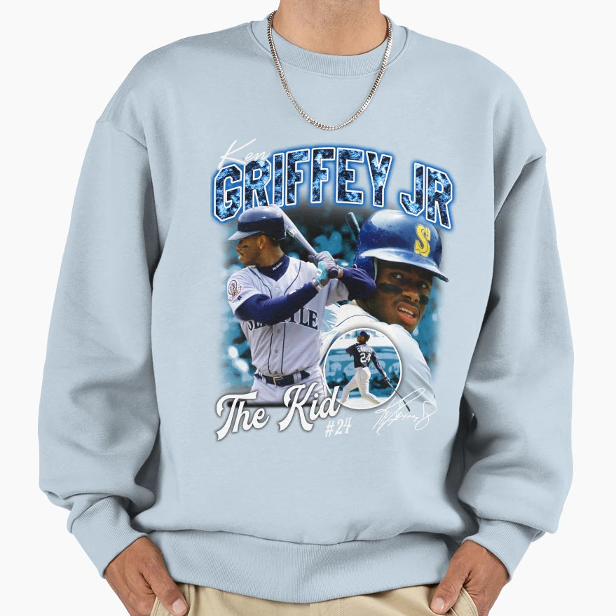 Ken Griffey Jr Seattle Baseball Sweatshirt - Graphic Print for Adults - T-Shirt, Sweatshirt, Hoodie
