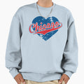 I Love Chicago Illinois Baseball Sweatshirt - Graphic Print Men Women - T-Shirt, Sweatshirt, Hoodie