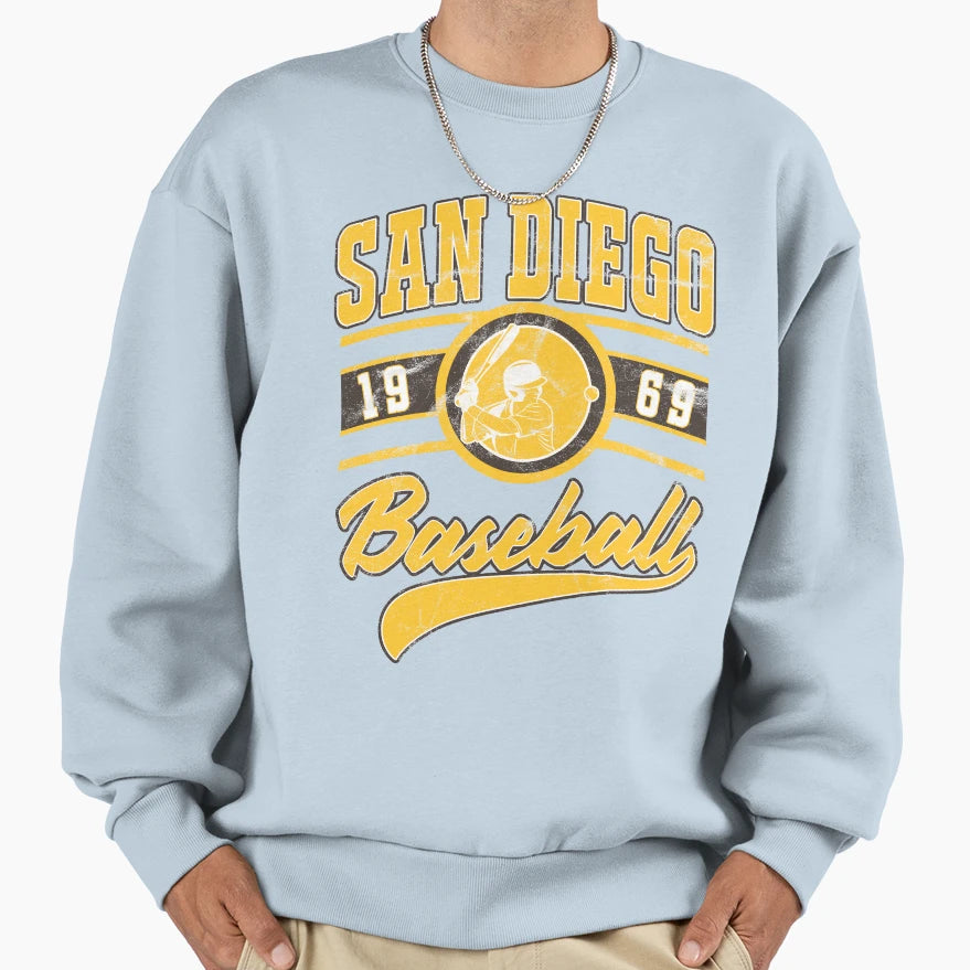 San Diego Baseball Sweatshirt - Custom Art Print Men Women - T-Shirt, Sweatshirt, Hoodie