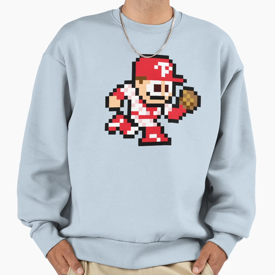 Philadelphia 8 Bit Player Sweatshirt - Novelty Apparel Unisex - T-Shirt, Sweatshirt, Hoodie