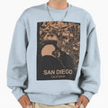 San Diego Map Art Chocolate Color Sweatshirt - Aesthetic Graphic Unisex - T-Shirt, Sweatshirt, Hoodie