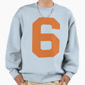 Number 6 Orange Six Sports Number 6 Sweatshirt - Trendy Graphic Men Women - T-Shirt, Sweatshirt, Hoodie