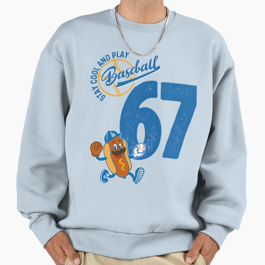 Six Drip Funny Baseball Ice Cream Sweatshirt - Trendy Graphic for Adults - T-Shirt, Sweatshirt, Hoodie