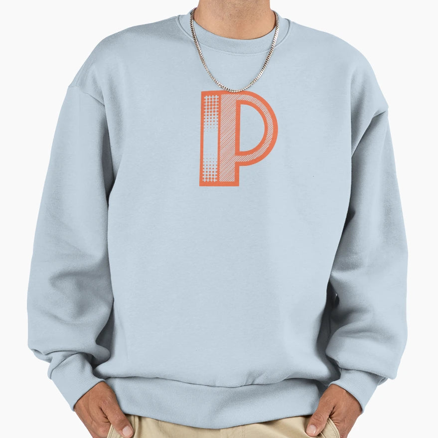 Modern Decorative Monogram Initial Sweatshirt - Minimalist Print Unisex - T-Shirt, Sweatshirt, Hoodie