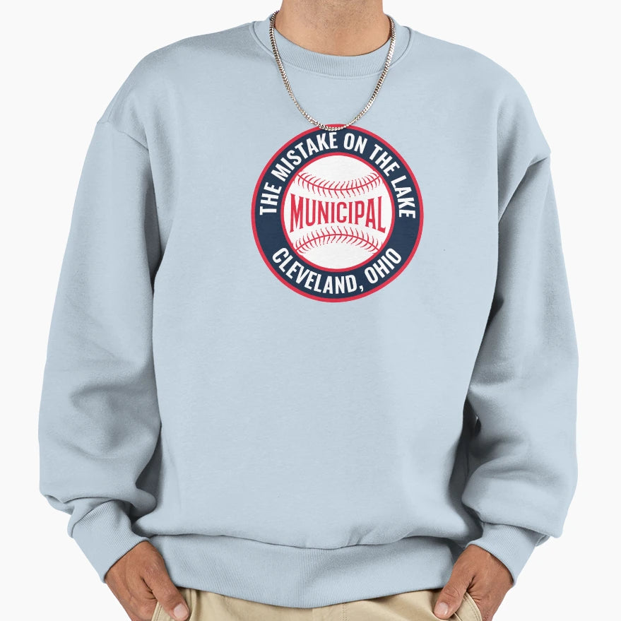 Cleveland Municipal Stadium Baseball Sweatshirt - Graphic Print Unisex - T-Shirt, Sweatshirt, Hoodie