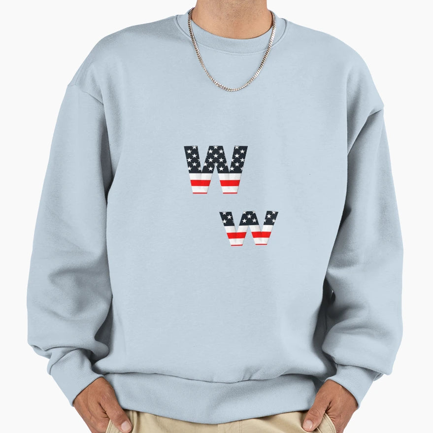 Alphabet Usa W Sweatshirt - Novelty Apparel Men Women - T-Shirt, Sweatshirt, Hoodie