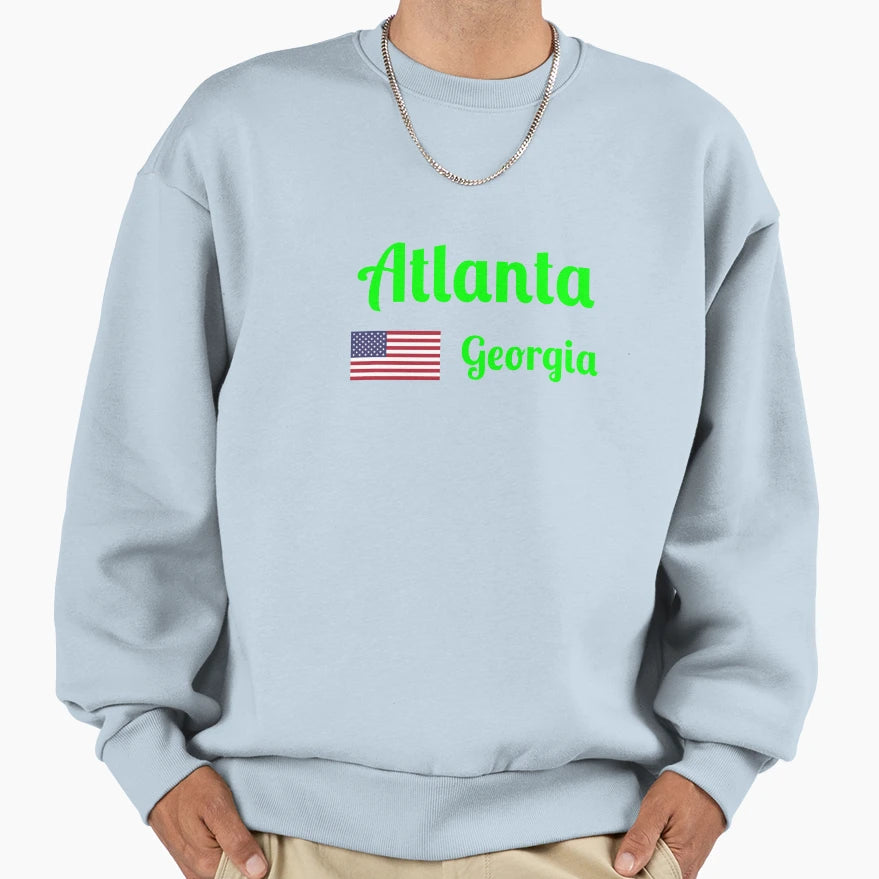 Atlanta Georgia Stylish Prints Sweatshirt - Aesthetic Graphic Unisex - T-Shirt, Sweatshirt, Hoodie