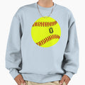 Softball Ball Number 0 Zero Sweatshirt - Aesthetic Graphic for Adults - T-Shirt, Sweatshirt, Hoodie