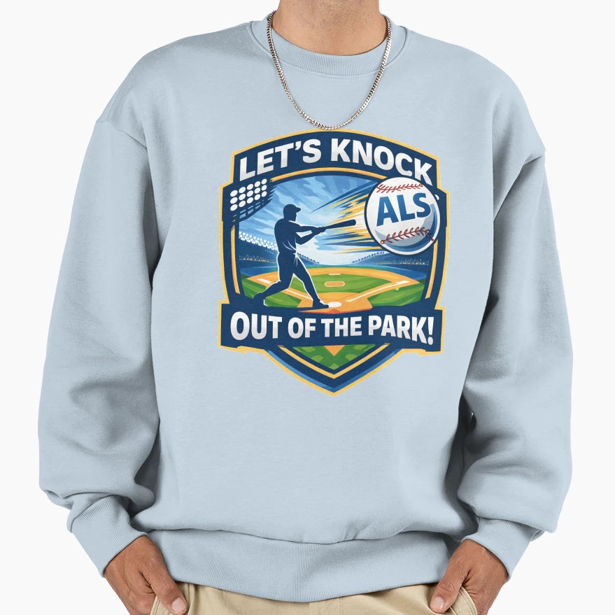Lets Knock Out Als Baseball Sweatshirt - Trendy Graphic for Adults - T-Shirt, Sweatshirt, Hoodie