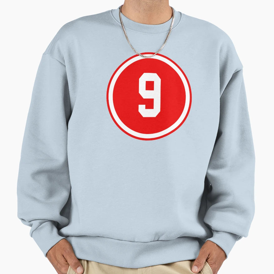 Gordie Howe Number 9 Jersey Detroit Sweatshirt - Novelty Apparel Unisex - T-Shirt, Sweatshirt, Hoodie