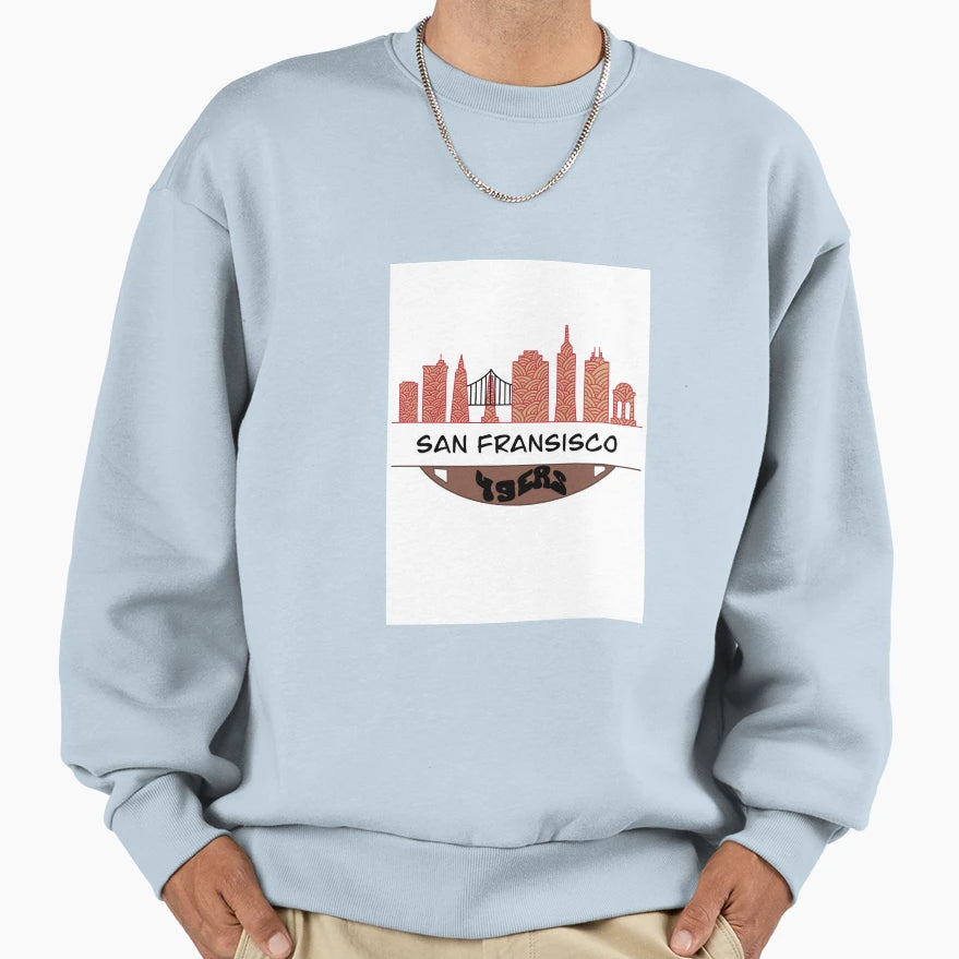 San Fransisco 49Ers Cityscape Sweatshirt - Minimalist Print Men Women - T-Shirt, Sweatshirt, Hoodie