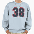 38 Navy Grey Red Sports Number Sweatshirt - Casual Everyday Wear Unisex - T-Shirt, Sweatshirt, Hoodie