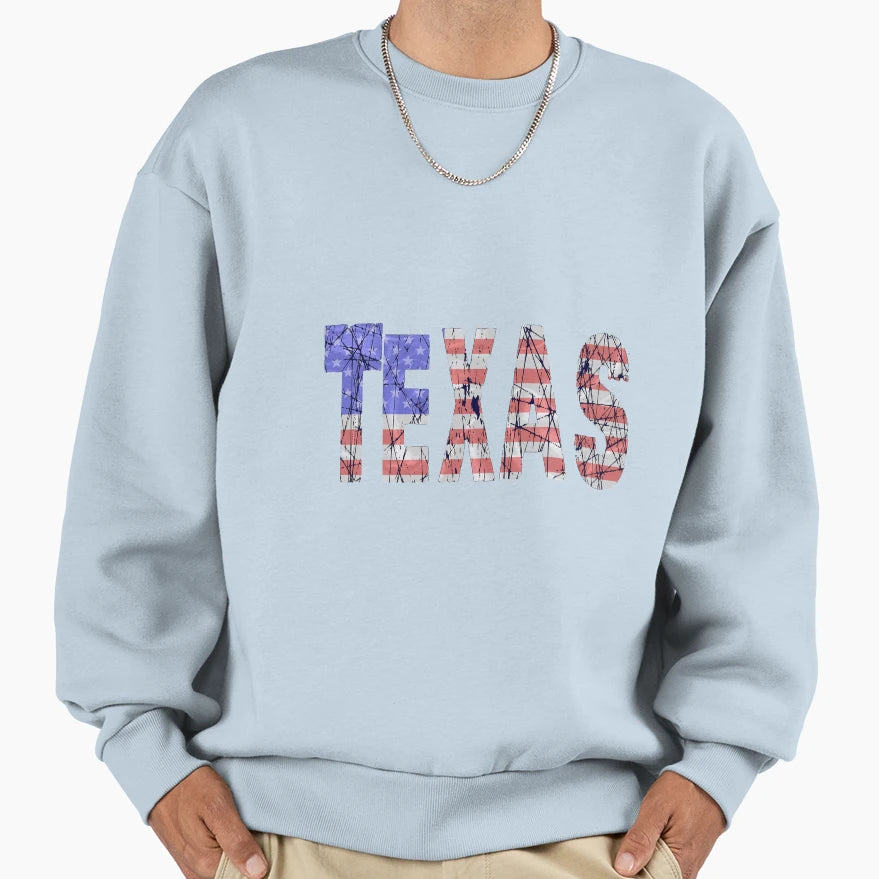 Usa Texas Stars And Stripes Flag Sweatshirt - Graphic Print Unisex - T-Shirt, Sweatshirt, Hoodie