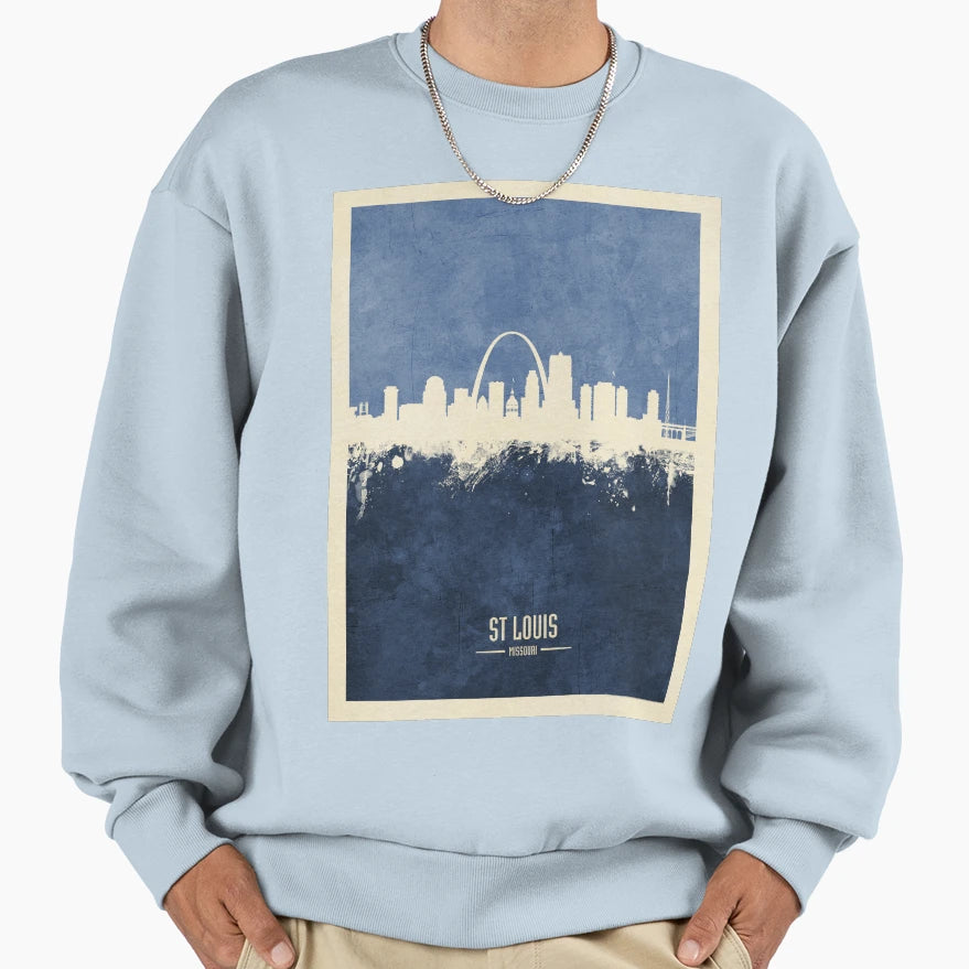 St Louis Missouri Skyline Sweatshirt - Novelty Apparel Unisex - T-Shirt, Sweatshirt, Hoodie