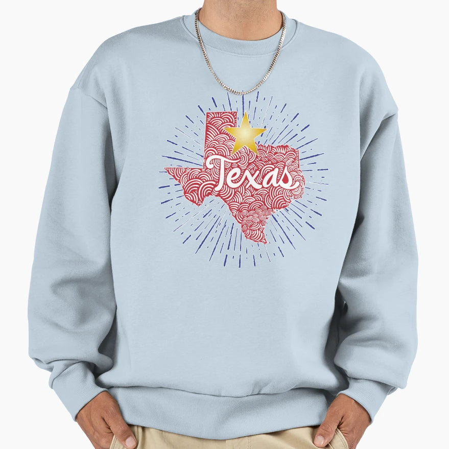 Texas Sweatshirt - Custom Art Print for Adults - T-Shirt, Sweatshirt, Hoodie