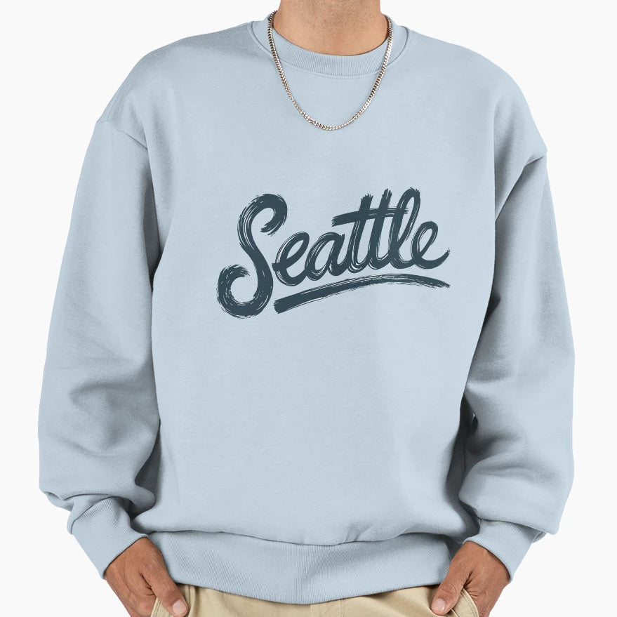 Hand Painted Seattle Seattle Rain City Sweatshirt - Trendy Graphic Unisex - T-Shirt, Sweatshirt, Hoodie