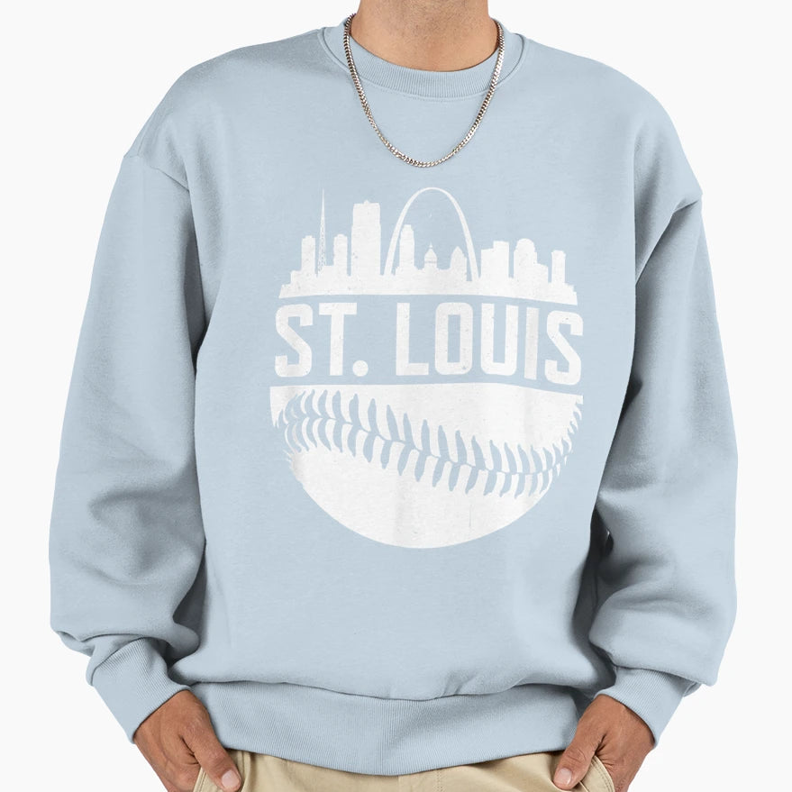 St Louis Baseball Stl Skyline T-Shirt - Custom Art Print for Adults - T-Shirt, Sweatshirt, Hoodie