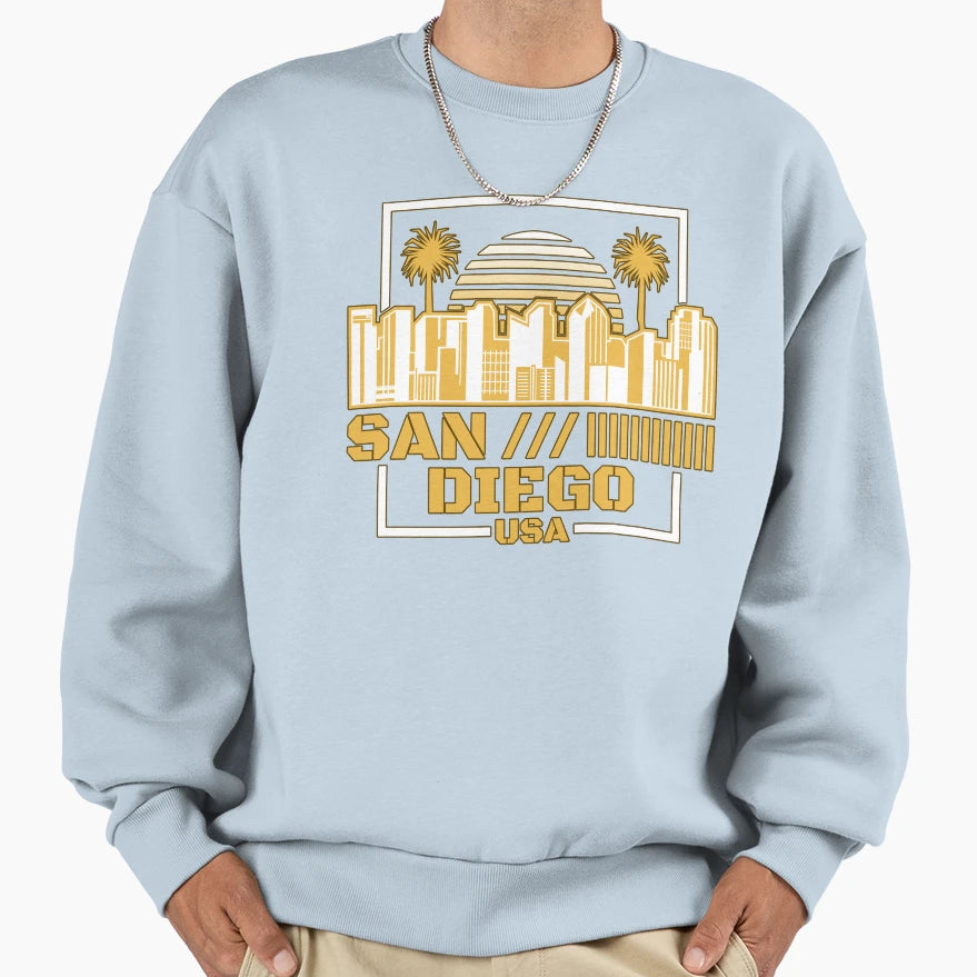 City San Diego California Usa Sweatshirt - Aesthetic Graphic Men Women - T-Shirt, Sweatshirt, Hoodie