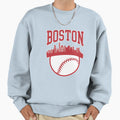 Boston Baseball Minimalist City Sweatshirt - Casual Everyday Wear Unisex - T-Shirt, Sweatshirt, Hoodie