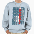 American Flag Baseball Team Sweatshirt - Graphic Print Men Women - T-Shirt, Sweatshirt, Hoodie