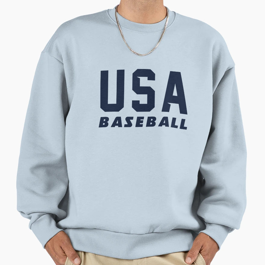 Usa Baseball Sweatshirt - Novelty Apparel for Adults - T-Shirt, Sweatshirt, Hoodie