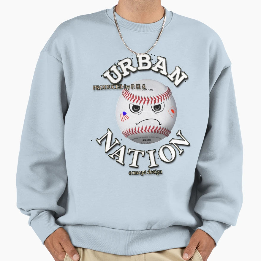 Baseball Fun Character Lifestyle Sweatshirt - Novelty Apparel for Adults - T-Shirt, Sweatshirt, Hoodie