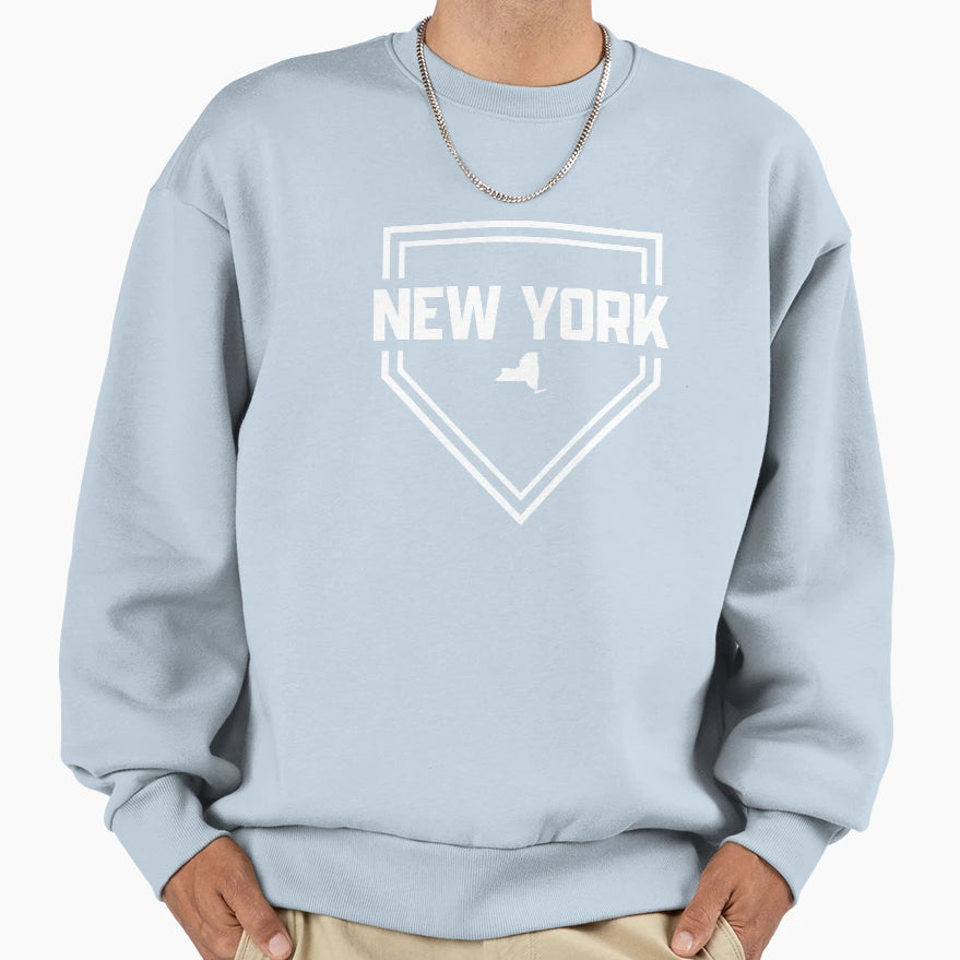 Ny Baseball New York Home State Sweatshirt - Casual Everyday Wear Men Women - T-Shirt, Sweatshirt, Hoodie