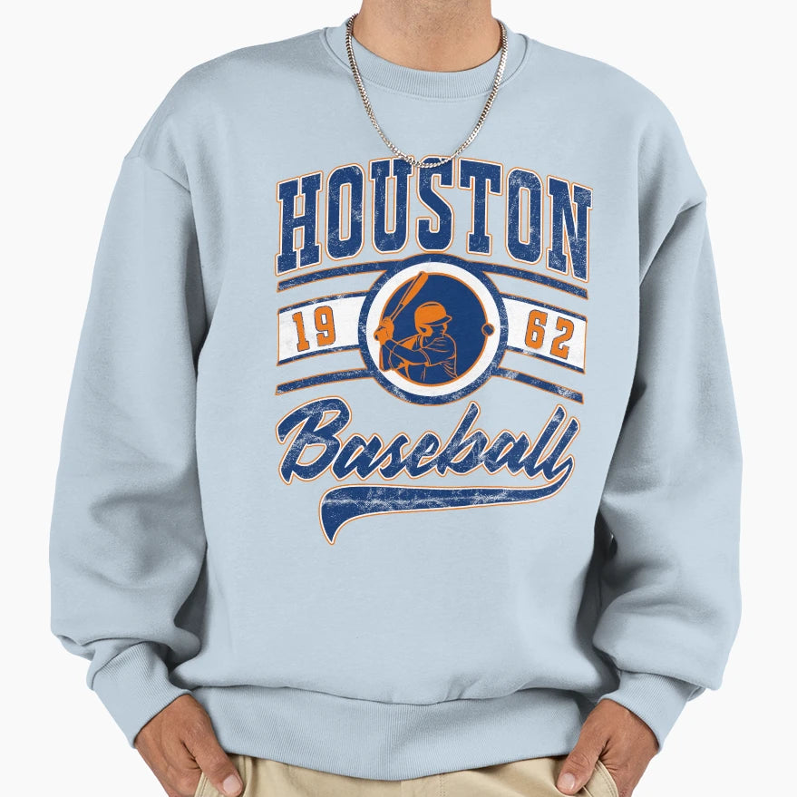Houston Baseball Sweatshirt - Minimalist Print Unisex - T-Shirt, Sweatshirt, Hoodie