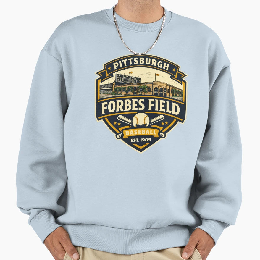 Pittsburgh Forbes Field Sweatshirt - Fun Novelty Design for Adults - T-Shirt, Sweatshirt, Hoodie